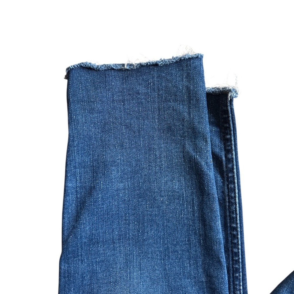 Madewell High Rise Skinny Jeans Medium Wash Raw Hem Size 30 - Picture 4 of 10